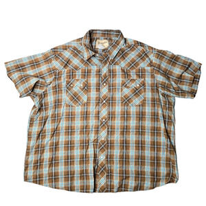 Wrangler Men's Western Plaid Snap Shirt 2x
